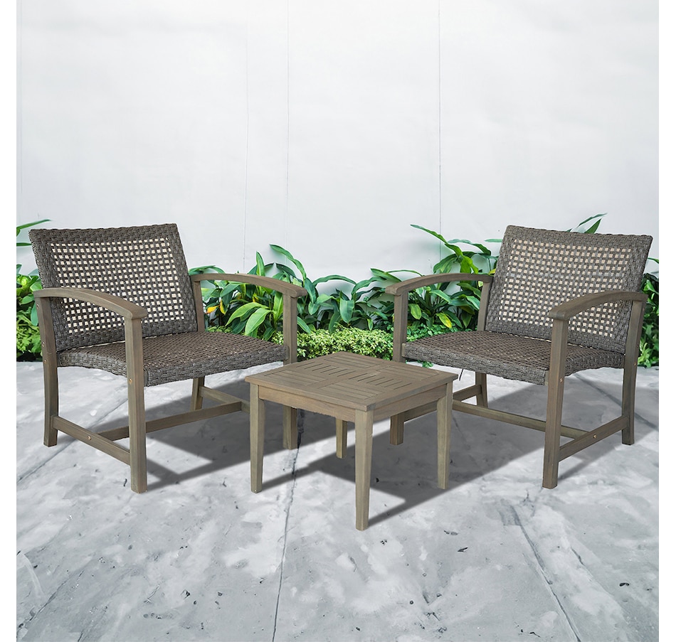 Image 725521_ALTMORE1.jpg, Product 725-521 / Price $399.99, Patioflare Acacia Wood and Wicker Bistro Set from Patioflare on TSC.ca's Home & Garden department