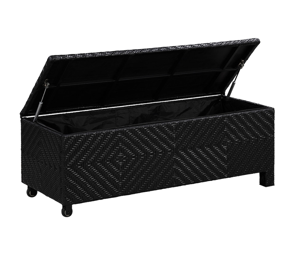 Image 725522.jpg, Product 725-522 / Price $269.99, Patioflare Padded Handwoven Wicker Deck Box/Bench (60 gallons) from Patioflare on TSC.ca's Home & Garden department