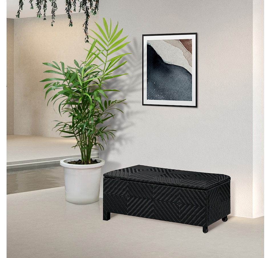 Image 725522_ALTMORE1.jpg, Product 725-522 / Price $269.99, Patioflare Padded Handwoven Wicker Deck Box/Bench (60 gallons) from Patioflare on TSC.ca's Home & Garden department