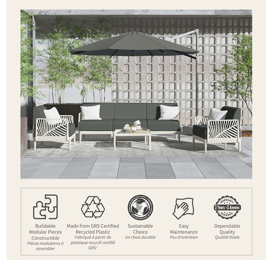 Image 725523_ALTMORE2.jpg, Product 725-523 / Price $389.99, Patioflare Beautiful World Collection GRS Recycled Plastic Leaf Modular Armchair from Patioflare on TSC.ca's Home & Garden department