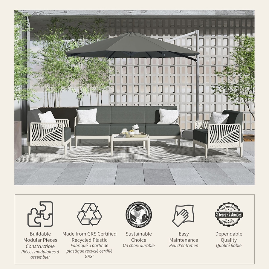 Image 725524_ALTMORE3.jpg, Product 725-524 / Price $369.99, Patioflare Beautiful World Collection GRS Recycled Plastic Leaf Modular Armless Chair from Patioflare on TSC.ca's Home & Garden department