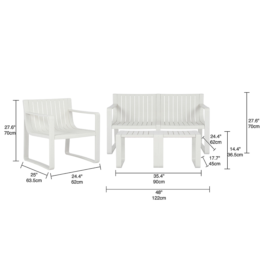 Image 725525_ALTMORE6.jpg, Product 725-525 / Price $799.99, Patioflare Beautiful World Collection Recycled Plastic Pioneer Conversation Set from Patioflare on TSC.ca's Home & Garden department