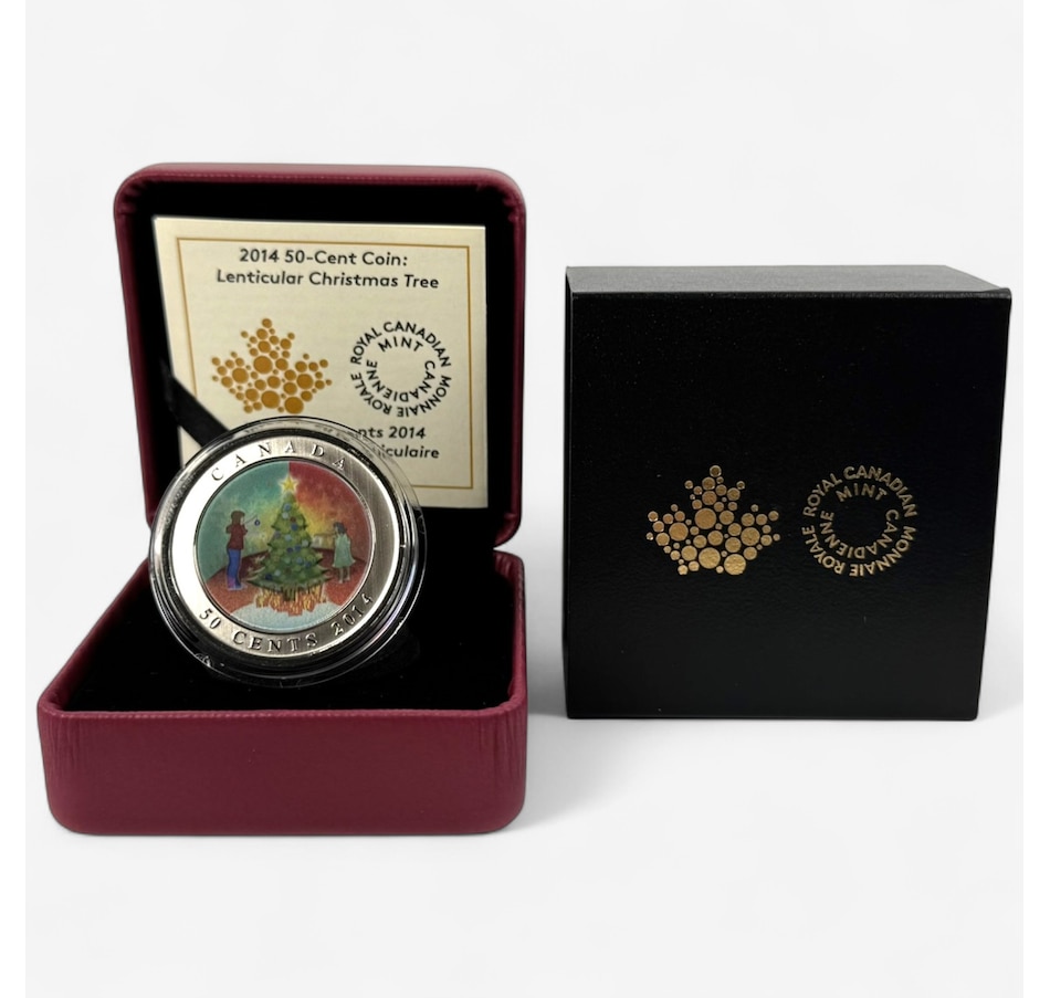 Image 725571.jpg, Product 725-571 / Price $34.95, 2014 Whimsical Holiday Tree Lenticular 50-Cent Coin from Royal Canadian Mint (RCM) on TSC.ca's Coins department