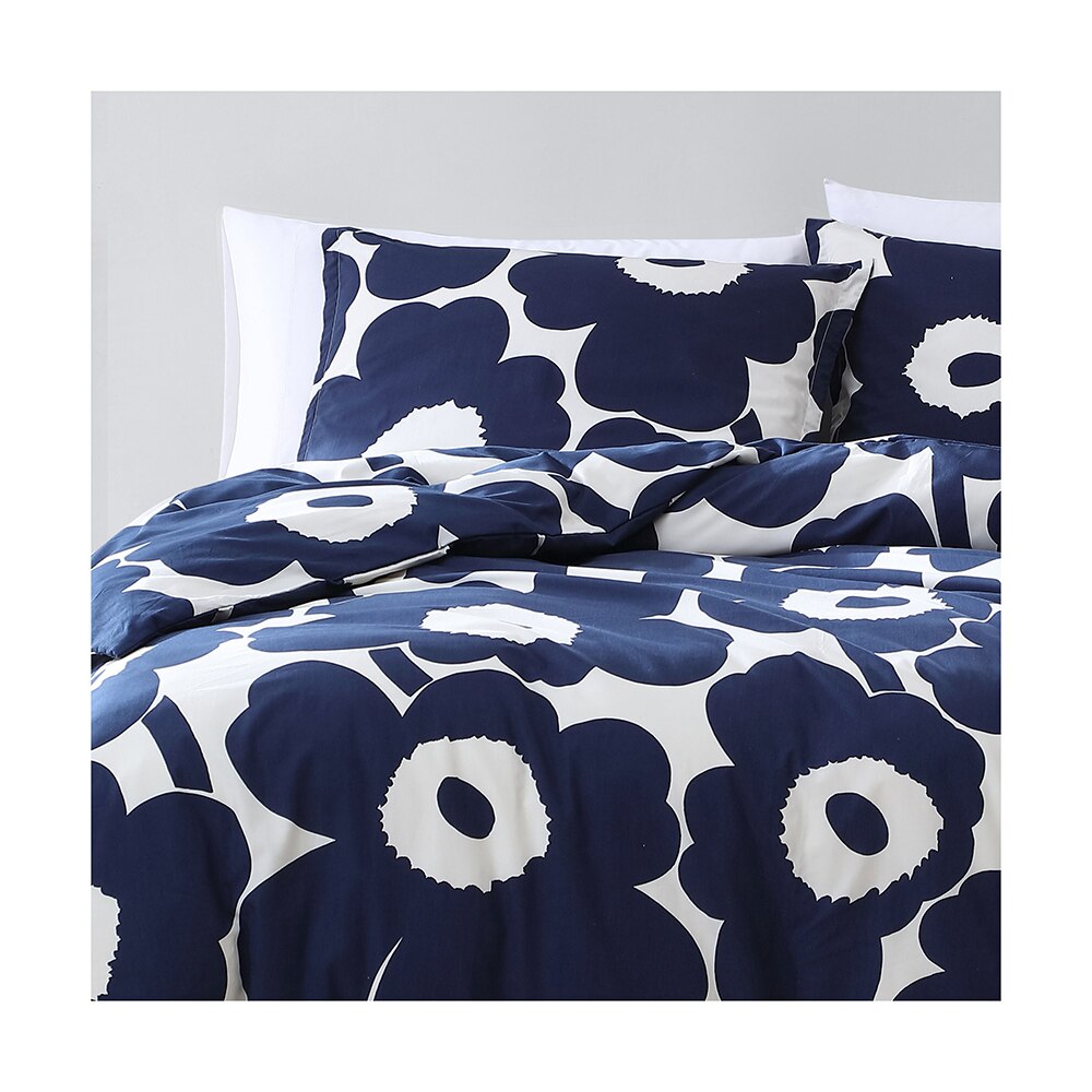 Marimekko Unikko Duvet Cover Set (indigo blue)