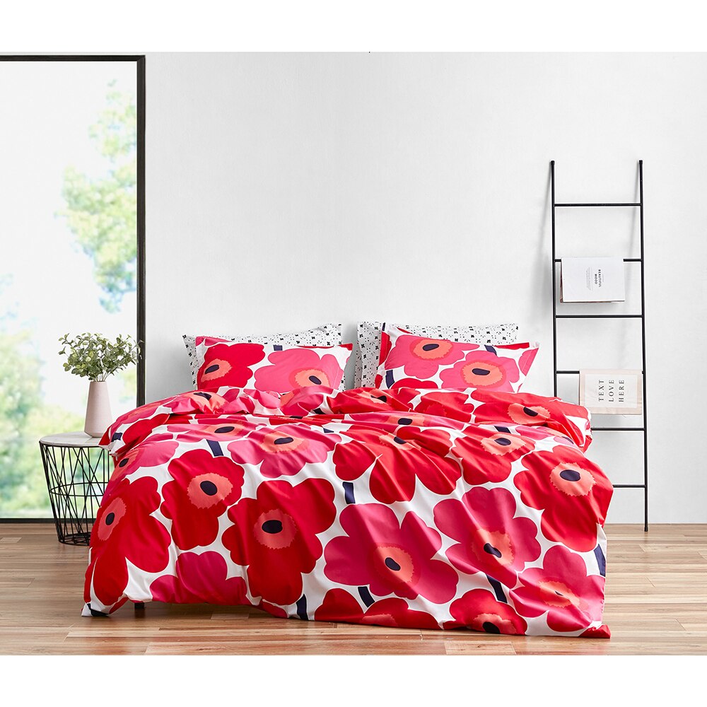 Marimekko Unikko Duvet Cover Set (red) - TSC.ca