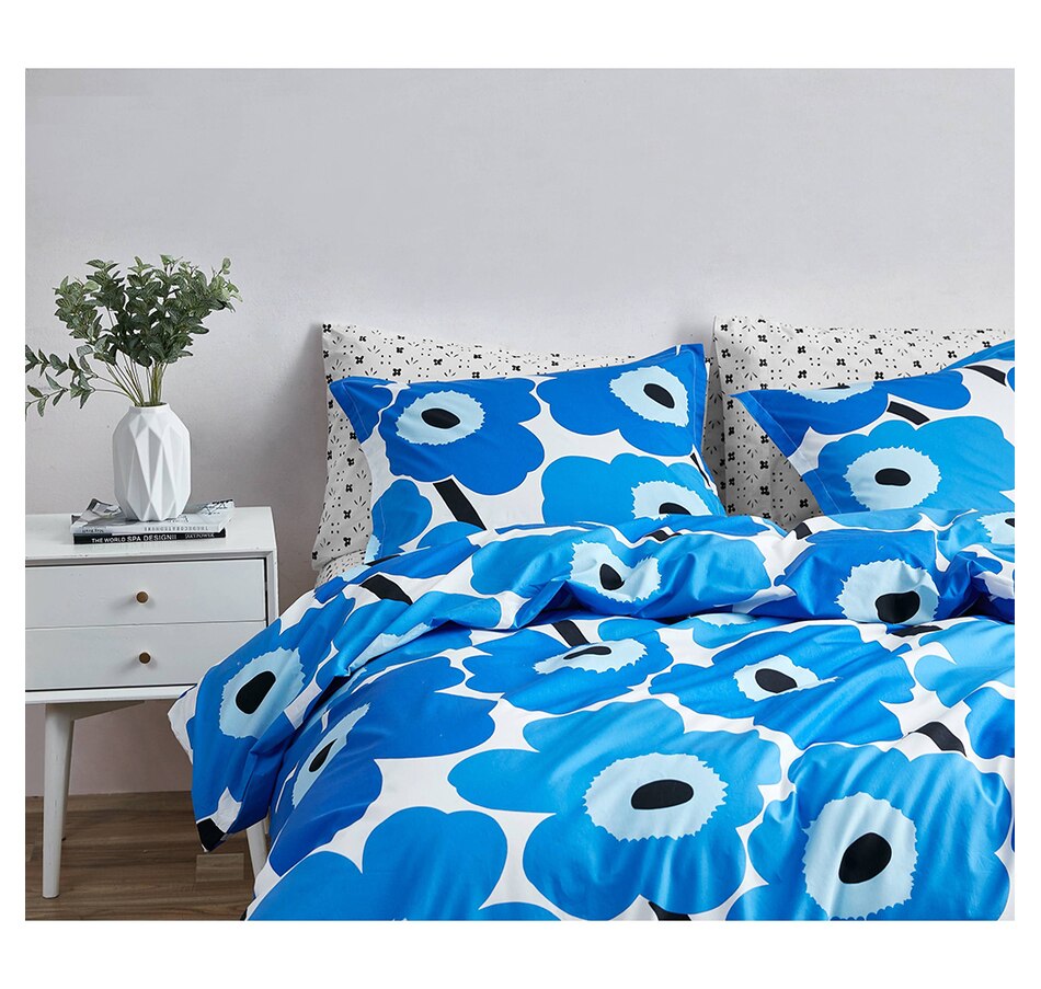 Image 725707_ALTMORE1.jpg, Product 725-707 / Price $209.00, Marimekko Unikko Duvet Cover Set (true blue) from Beco Home - Marimekko on TSC.ca's Home & Garden department