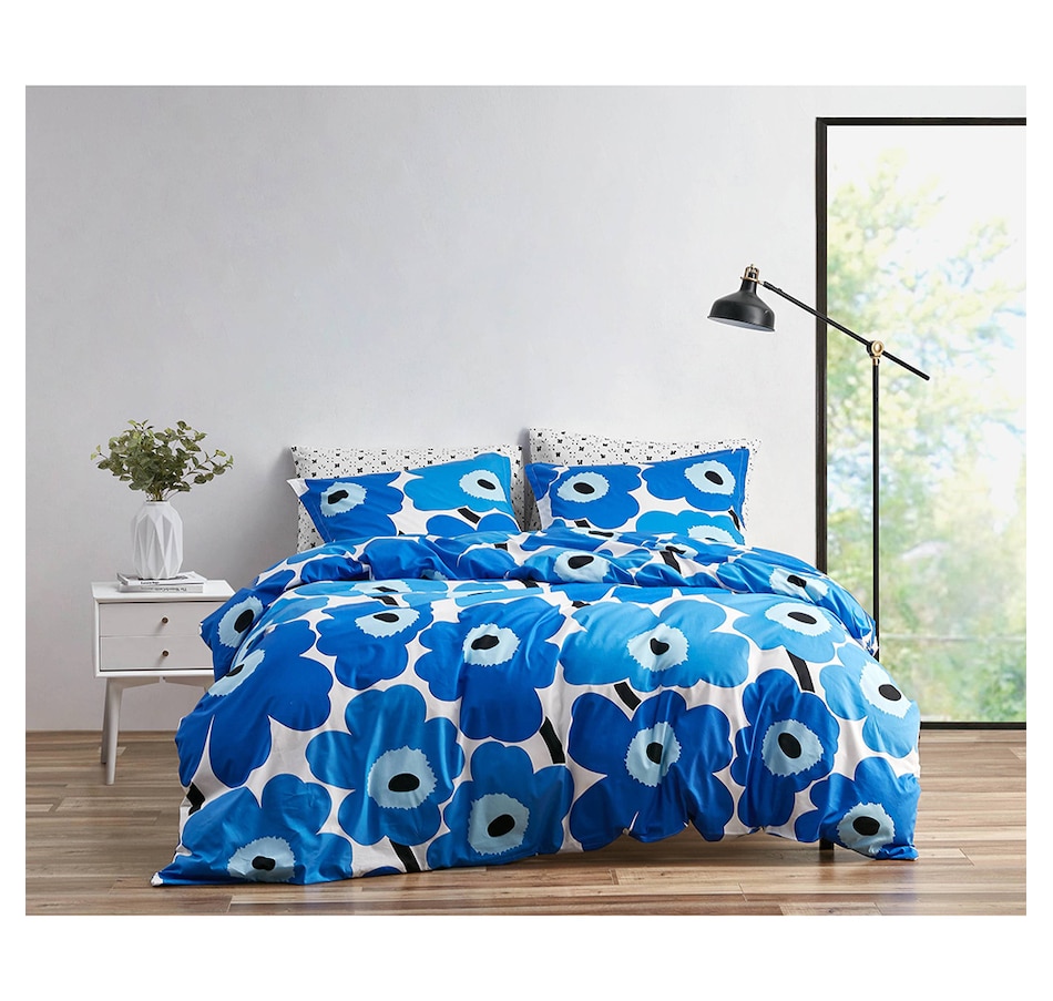 Image 725707_TRUBE.jpg, Product 725-707 / Price $209.00, Marimekko Unikko Duvet Cover Set (true blue) from Beco Home - Marimekko on TSC.ca's Home & Garden department