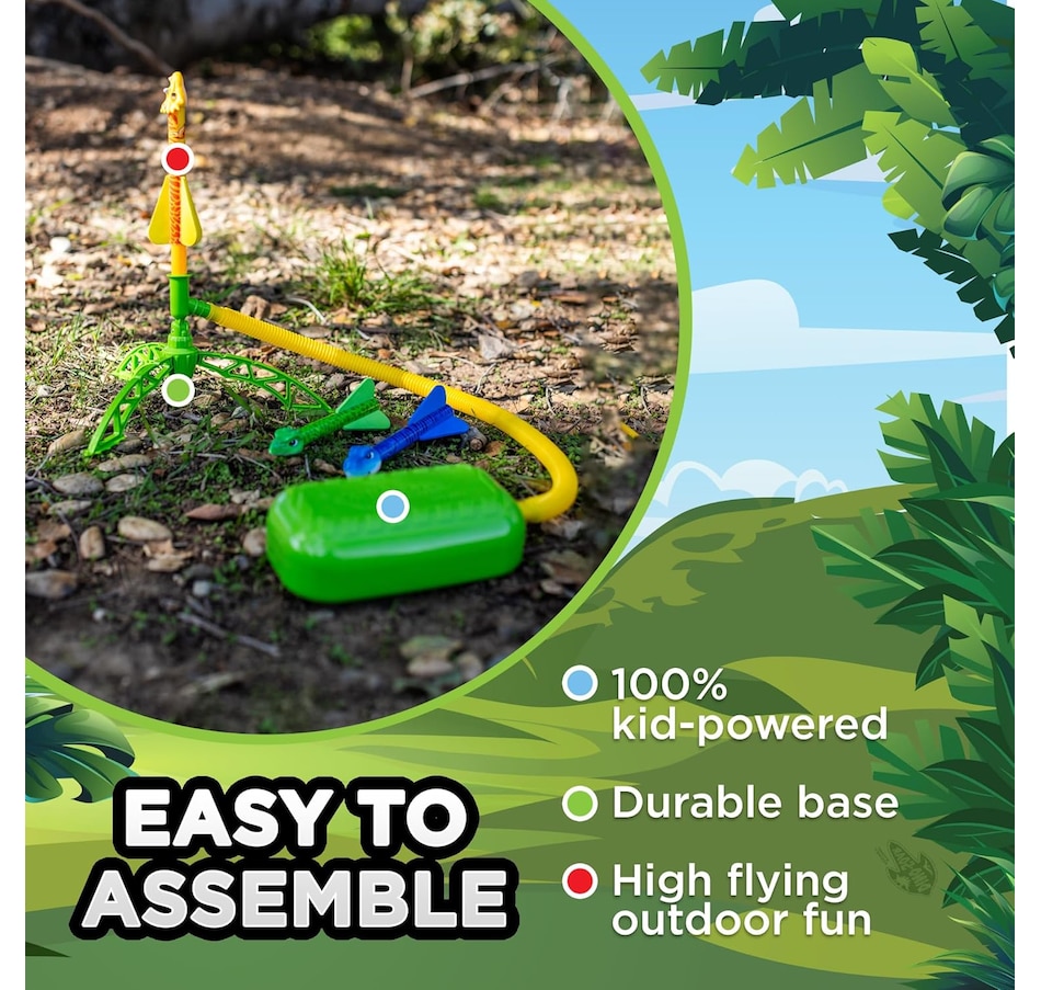 Image 725736_ALTMORE4.jpg, Product 725-736 / Price $24.99, Stomp Rocket Dino Soar Rockets from Stomp Rocket on TSC.ca's Toys & Hobbies department