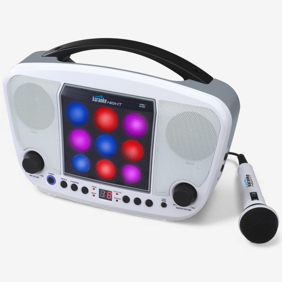 Image 725747.jpg, Product 725-747 / Price $49.99, Karaoke Night CD+G Sing Along Karaoke with LED Light Show (model KN104) from Studebaker on TSC.ca's Electronics department