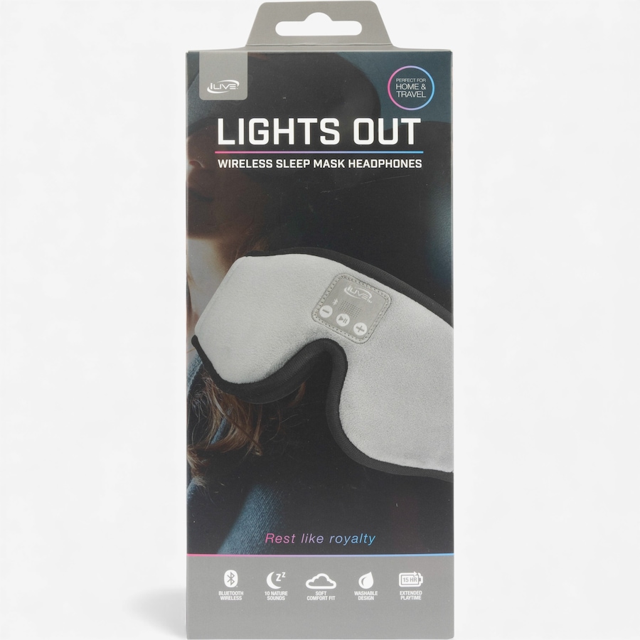 Image 725749_ALTMORE2.jpg, Product 725-749 / Price $49.99, iLive Lights Out Wireless Sleep Mask Headphones (IAHB33G) from iLive on TSC.ca's Electronics department