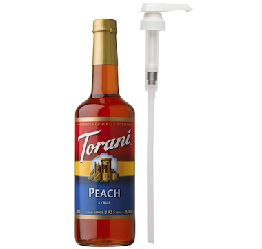 Torani Peach Syrup 750 ml with Pump