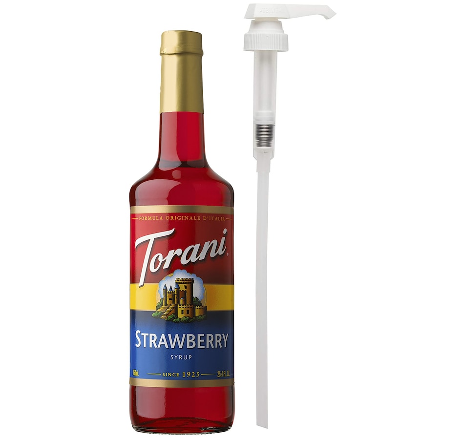 Image 725800.jpg, Product 725-800 / Price $19.99, Torani Strawberry Syrup 750 ml with Pump from Torani on TSC.ca's Kitchen department