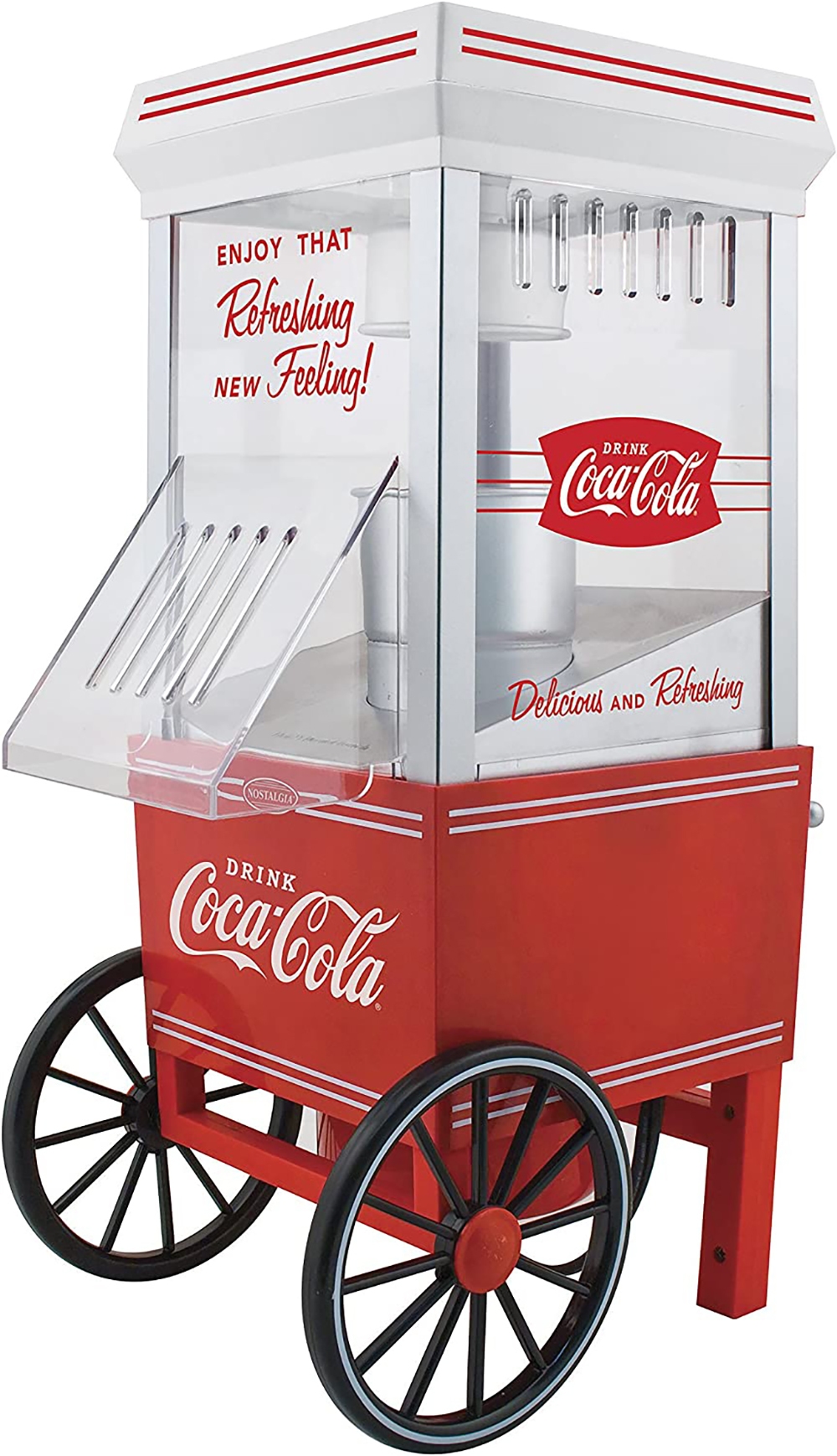 Nostalgia Coca-Cola Old Fashioned 12-Cup Hot Air Popcorn Maker