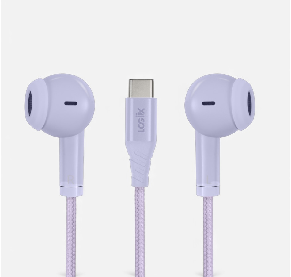 Image 725882.jpg, Product 725-882 / Price $24.99, Logiix Vibrance Melody Wired USB-C Earphones (lavender) from Logiix on TSC.ca's Electronics department