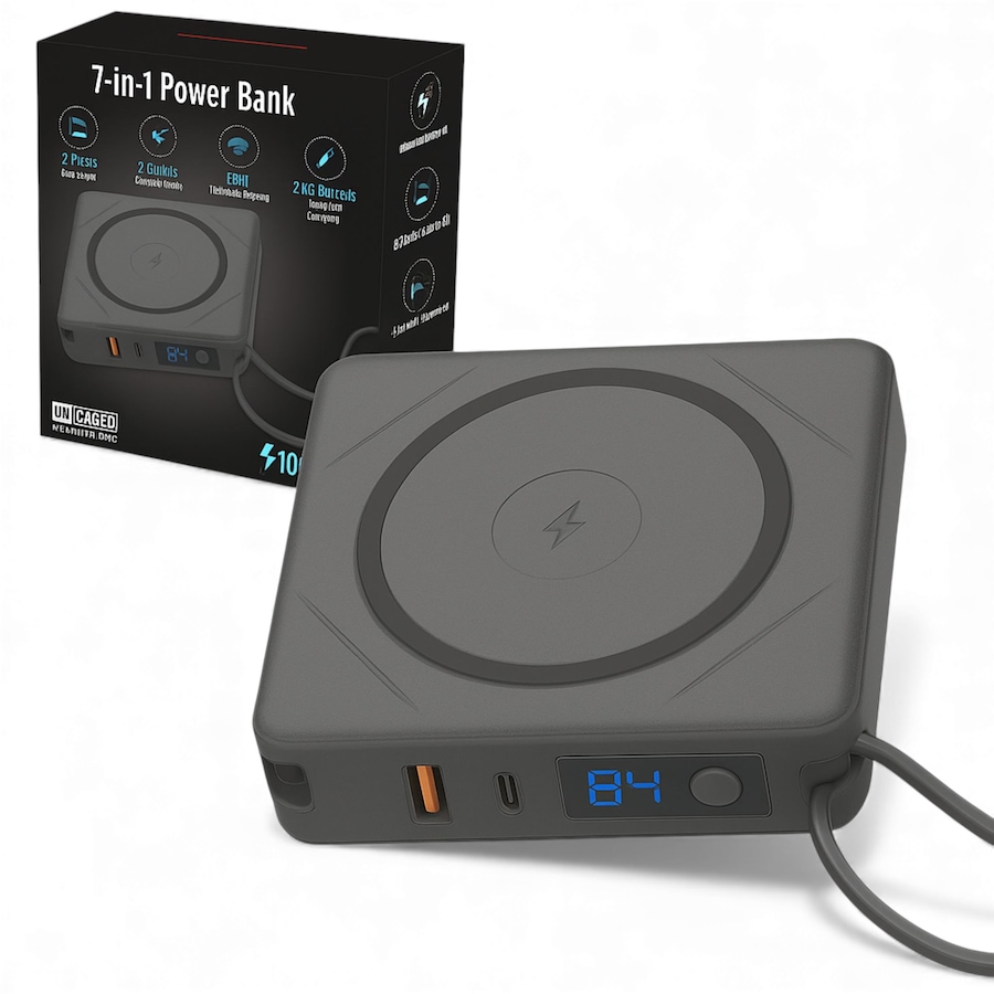 Image 725892_ALTMORE2.jpg, Product 725-892 / Price $79.99, Uncaged Ergonomics 7-in-1 10,000-mAh Portable Power Bank from Uncaged Ergonomics on TSC.ca's Electronics department