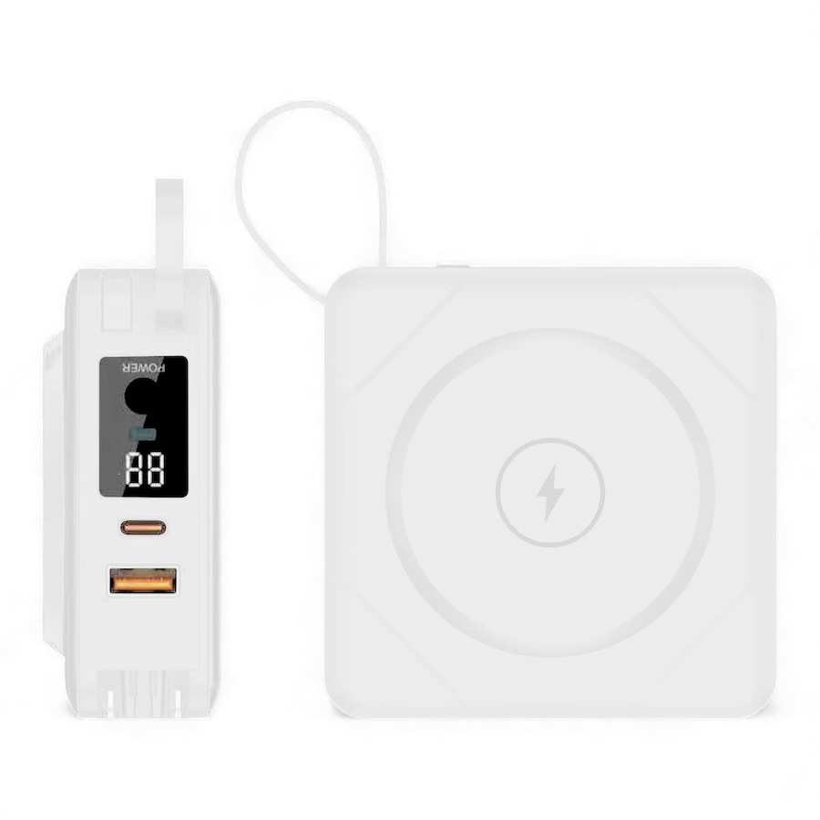 Image 725892_WHT.jpg, Product 725-892 / Price $79.99, Uncaged Ergonomics 7-in-1 10,000-mAh Portable Power Bank from Uncaged Ergonomics on TSC.ca's Electronics department
