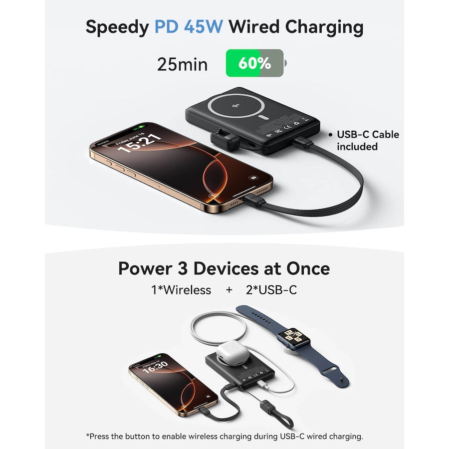 Image 725900_ALTMORE2.jpg, Product 725-900 / Price $99.99, Iniu MagPro Slim 10,000-mAh Power Bank from INIU on TSC.ca's Electronics department