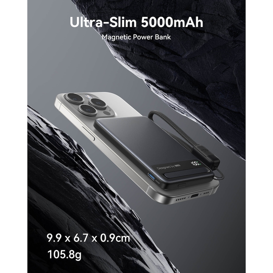 Image 725901.jpg, Product 725-901 / Price $64.99, Iniu MagPro Slim 5,000-mAh Power Bank from INIU on TSC.ca's Electronics department