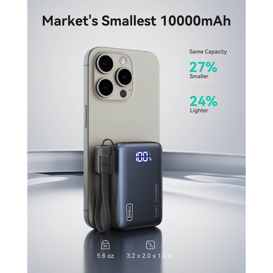Image 725904_ALTMORE1.jpg, Product 725-904 / Price $69.99, Iniu Pocket Pro 10,000-mAh Power Bank, 45W from INIU on TSC.ca's Electronics department