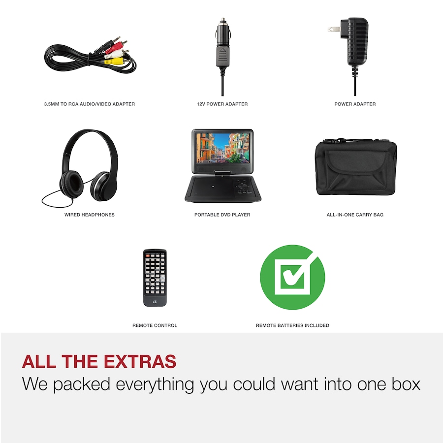 Image 725912_ALTMORE5.jpg, Product 725-912 / Price $189.99, GPX Portable DVD 9" LCD Display with Headphones from GPX on TSC.ca's Electronics department