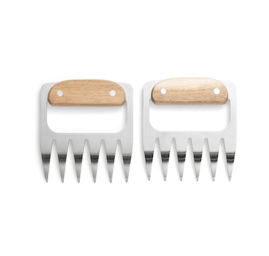 Outset Grillware Stainless Steel and Acacia Bear Claws