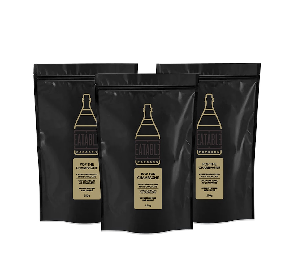 Image 726070.jpg, Product 726-070 / Price $58.99, Eatable Gourmet Wine and Spirits Infused Popcorn (Large Pop the Champagne 3-Pack Bundle) from Eatable Gourmet Popcorn on TSC.ca's Kitchen department