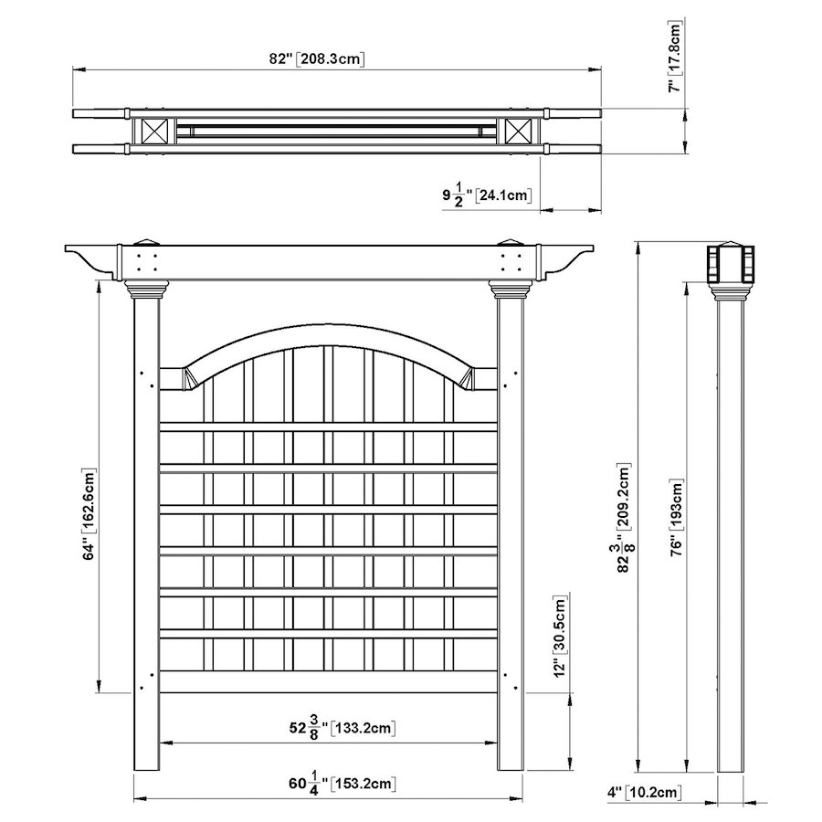 Image 726113_ALTMORE5.jpg, Product 726-113 / Price $529.99, Vita Manchester Vinyl Privacy Trellis from Vita on TSC.ca's Home & Garden department