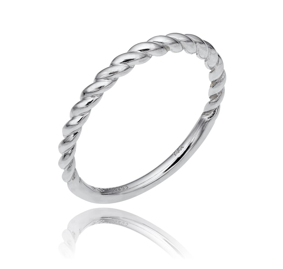 Image 726149_ALTMORE2.jpg, Product 726-149 / Price $3,495.00, Estate Originals 14K White Gold Half Carat Solitaire Diamond Engagement Ring with Matching Twisted Wedding Band from Estate Originals on TSC.ca's Jewellery department