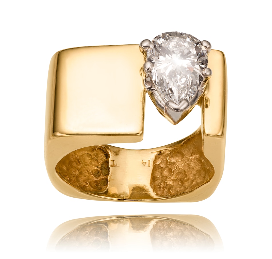 Image 726156_ALTMORE1.jpg, Product 726-156 / Price $22,995.00, Estate Originals 14K Yellow and White Gold 1.62-Carat Pear-Shaped Diamond Ring from Estate Originals on TSC.ca's Jewellery department