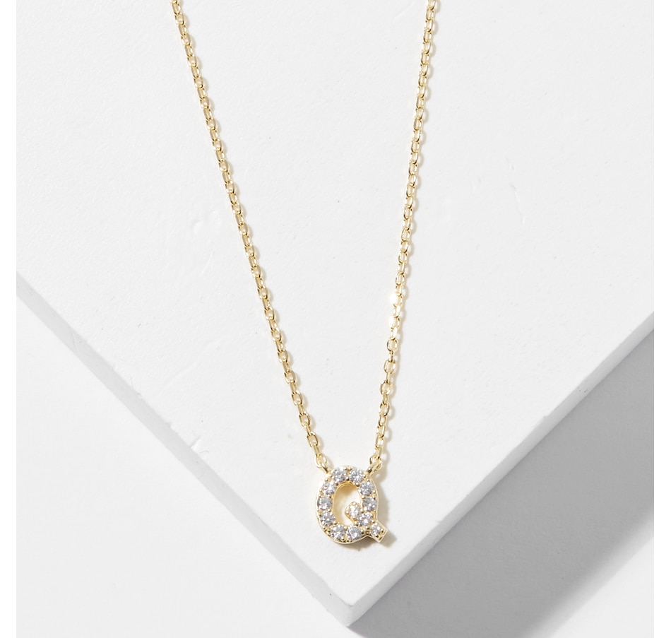 Image 726166_YGLQ.jpg, Product 726-166 / Price $49.99, Diamonelle Sterling Silver Diamonelle Initial Pendant Necklace from Diamonelle on TSC.ca's Jewellery department