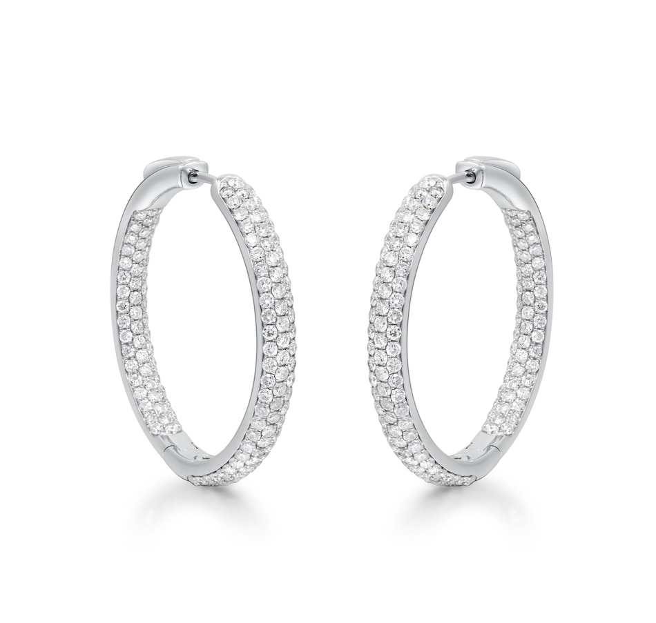 Image 726169_ALTMORE1.jpg, Product 726-169 / Price $5,499.99, 14K White Gold Diamond Hoop Earrings from Diamond Show on TSC.ca's Jewellery department