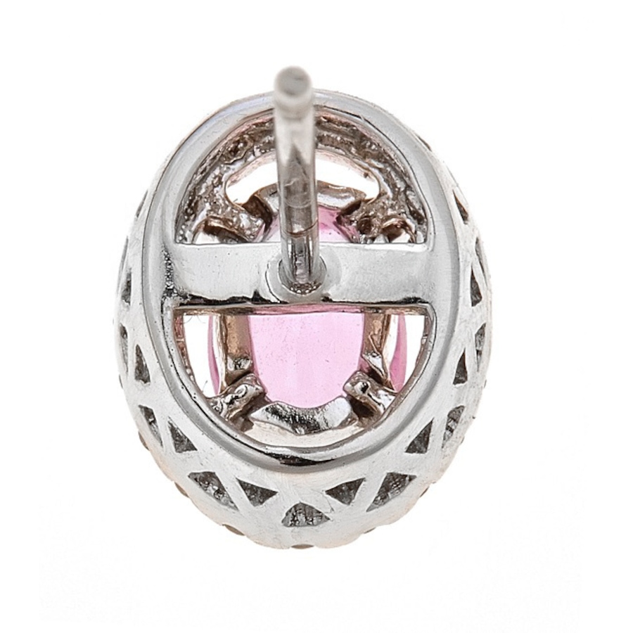 Image 726192_ALTMORE2.jpg, Product 726-192 / Price $1,299.99, Gem Creations 14K White Gold Pink Sapphire and Diamond Halo Stud Earrings from Gem Creations on TSC.ca's Jewellery department