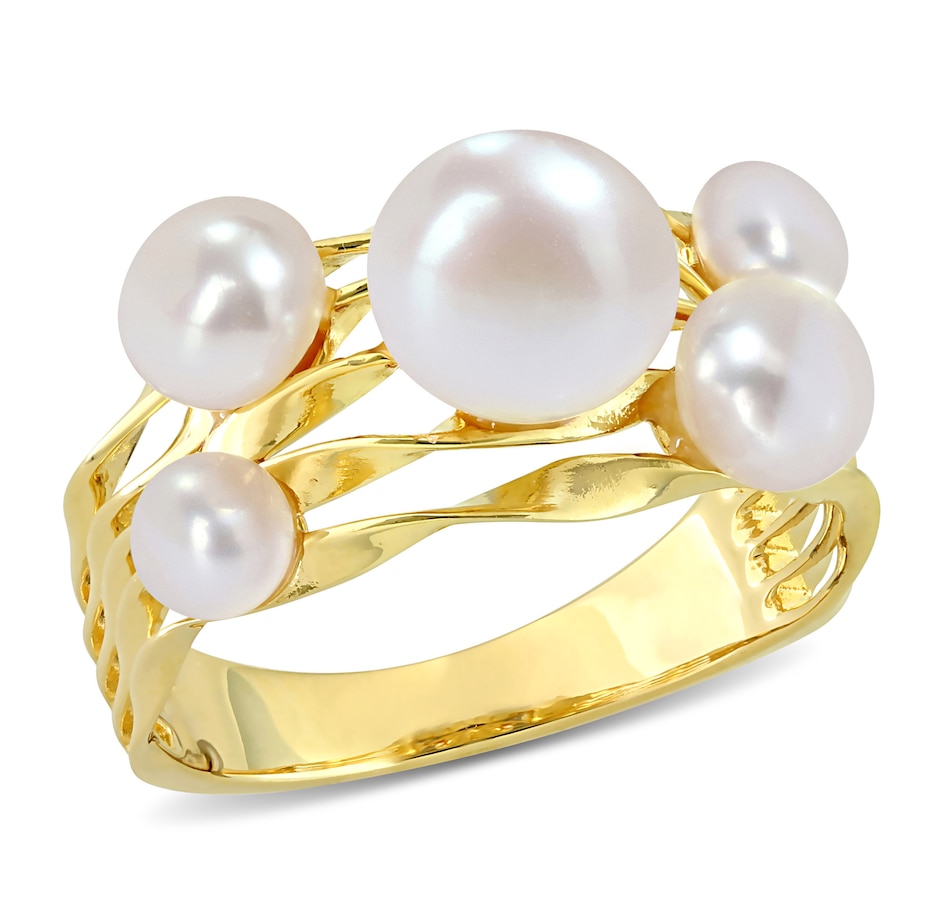 Image 726261.jpg, Product 726-261 / Price $139.99, AMOUR Pearls Sterling Silver Yellow Gold Plate 4-7.5mm Freshwater Cultured Pearl Fashion from Amour Pearls on TSC.ca's Jewellery department