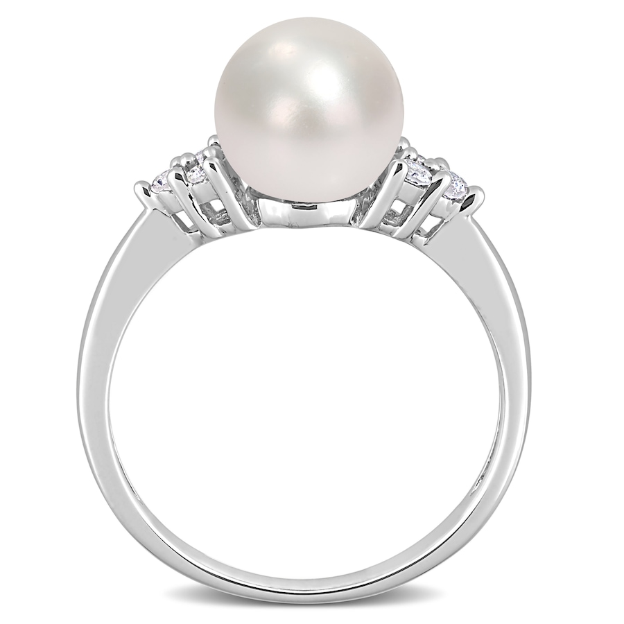 Image 726265_ALTMORE2.jpg, Product 726-265 / Price $189.99, AMOUR Pearls Sterling Silver 8-8.5mm Freshwater Cultured Pearl & Diamond Ring from Amour Pearls on TSC.ca's Jewellery department
