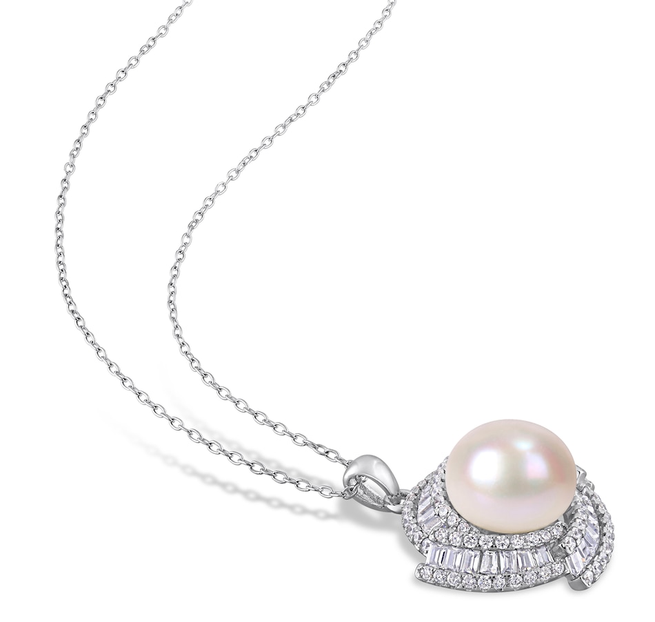 Image 726271_ALTMORE1.jpg, Product 726-271 / Price $99.99, AMOUR Pearls Sterling Silver 12-12.5mm Freshwater Cultured Pearl & Cubic Zirconia from Amour Pearls on TSC.ca's Jewellery department