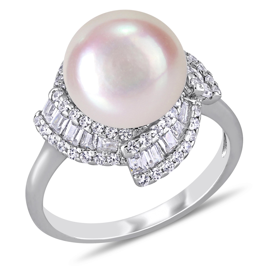Image 726273.jpg, Product 726-273 / Price $129.99, AMOUR Pearls Sterling Silver 10-10.5mm Freshwater Cultured Pearl & Cubic Zirconia Ring from Amour Pearls on TSC.ca's Jewellery department