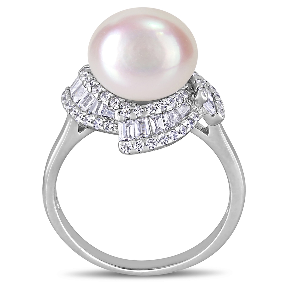 Image 726273_ALTMORE2.jpg, Product 726-273 / Price $129.99, AMOUR Pearls Sterling Silver 10-10.5mm Freshwater Cultured Pearl & Cubic Zirconia Ring from Amour Pearls on TSC.ca's Jewellery department