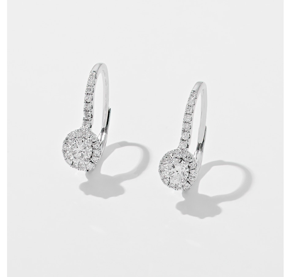 Image 726289.jpg, Product 726-289 / Price $2,379.99, 14K White Gold Diamond Leverback Earrings from Diamond Show on TSC.ca's Jewellery department