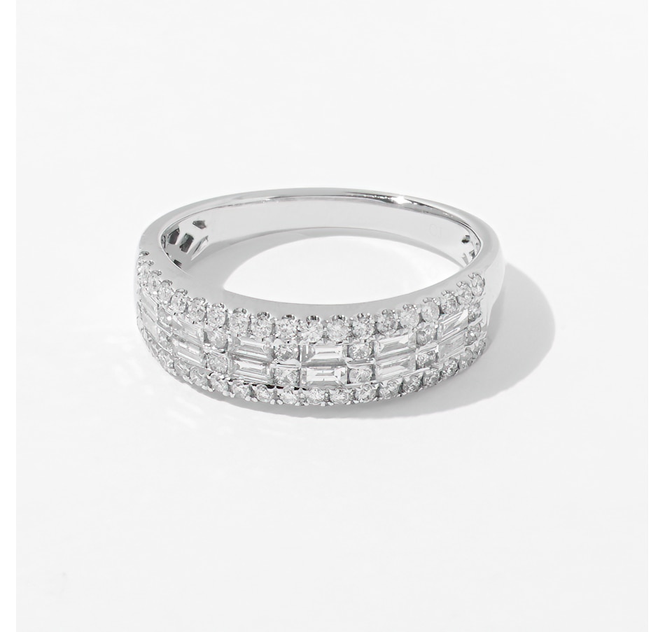 Image 726296.jpg, Product 726-296 / Price $1,999.99, 18K White Gold Multi Row Diamond Band Ring from Diamond Show on TSC.ca's Jewellery department