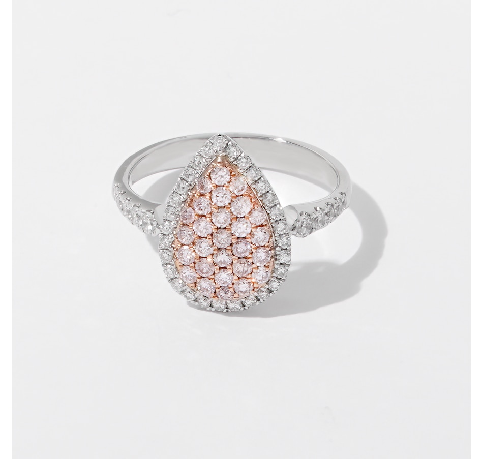 Image 726299.jpg, Product 726-299 / Price $2,429.99, 14K Two Tone Gold Pear Shape Pink & White Diamond Ring from Diamond Show on TSC.ca's Jewellery department