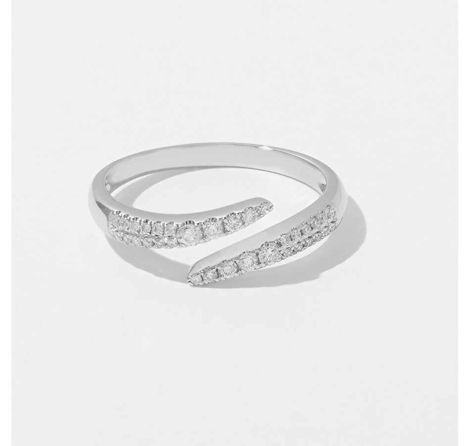 Image 726305.jpg, Product 726-305 / Price $729.99, 14K White Gold Diamond Bypass Ring from Diamond Show on TSC.ca's Jewellery department