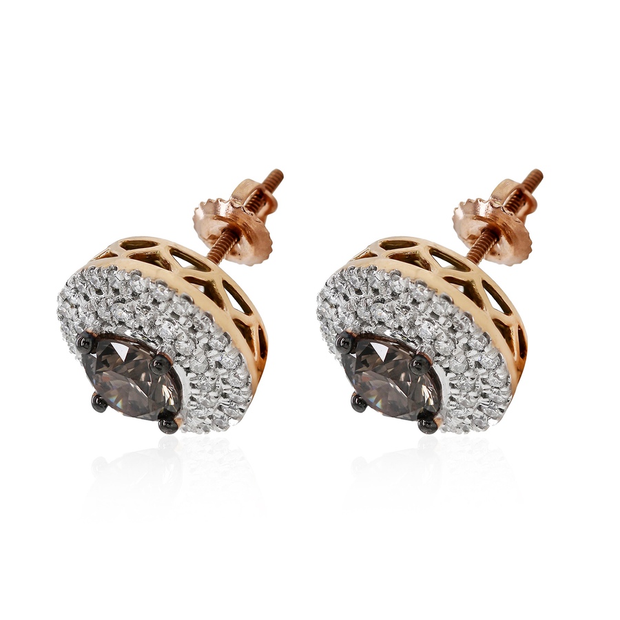 Image 726313_ALTMORE1.jpg, Product 726-313 / Price $2,699.99, EVERA Diamonds 14K Gold 2.75 av. ctw Champagne and White Diamond Earrings from Evera Diamonds on TSC.ca's Jewellery department