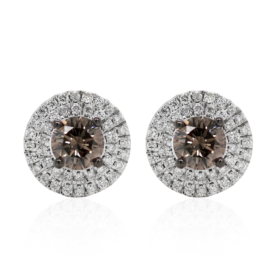 Image 726313_RGL.jpg, Product 726-313 / Price $2,699.99, EVERA Diamonds 14K Gold 2.75 av. ctw Champagne and White Diamond Earrings from Evera Diamonds on TSC.ca's Jewellery department