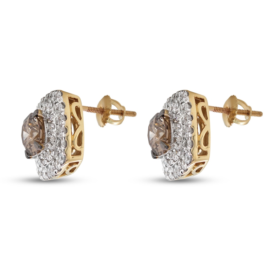 Image 726314_ALTMORE1.jpg, Product 726-314 / Price $2,899.99, EVERA Diamonds 14K Gold 3.50 av. ctw Champagne and White Diamond Earrings from Evera Diamonds on TSC.ca's Jewellery department
