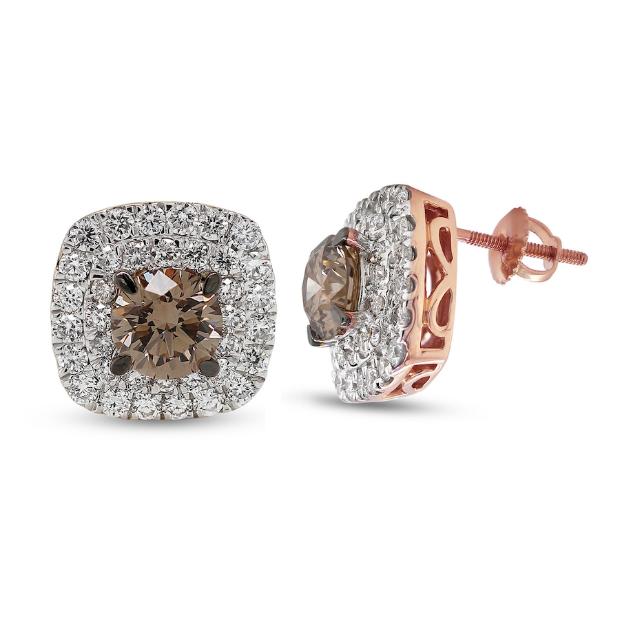 Image 726314_ALTMORE4.jpg, Product 726-314 / Price $2,899.99, EVERA Diamonds 14K Gold 3.50 av. ctw Champagne and White Diamond Earrings from Evera Diamonds on TSC.ca's Jewellery department