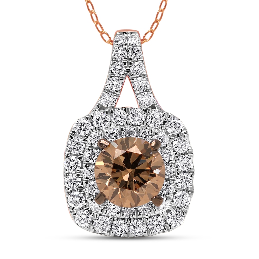 Image 726315_RGL.jpg, Product 726-315 / Price $2,199.99, EVERA Diamonds 14K Gold 1.75 av. ctw Champagne and White Diamond Pendant with Chain from Evera Diamonds on TSC.ca's Jewellery department