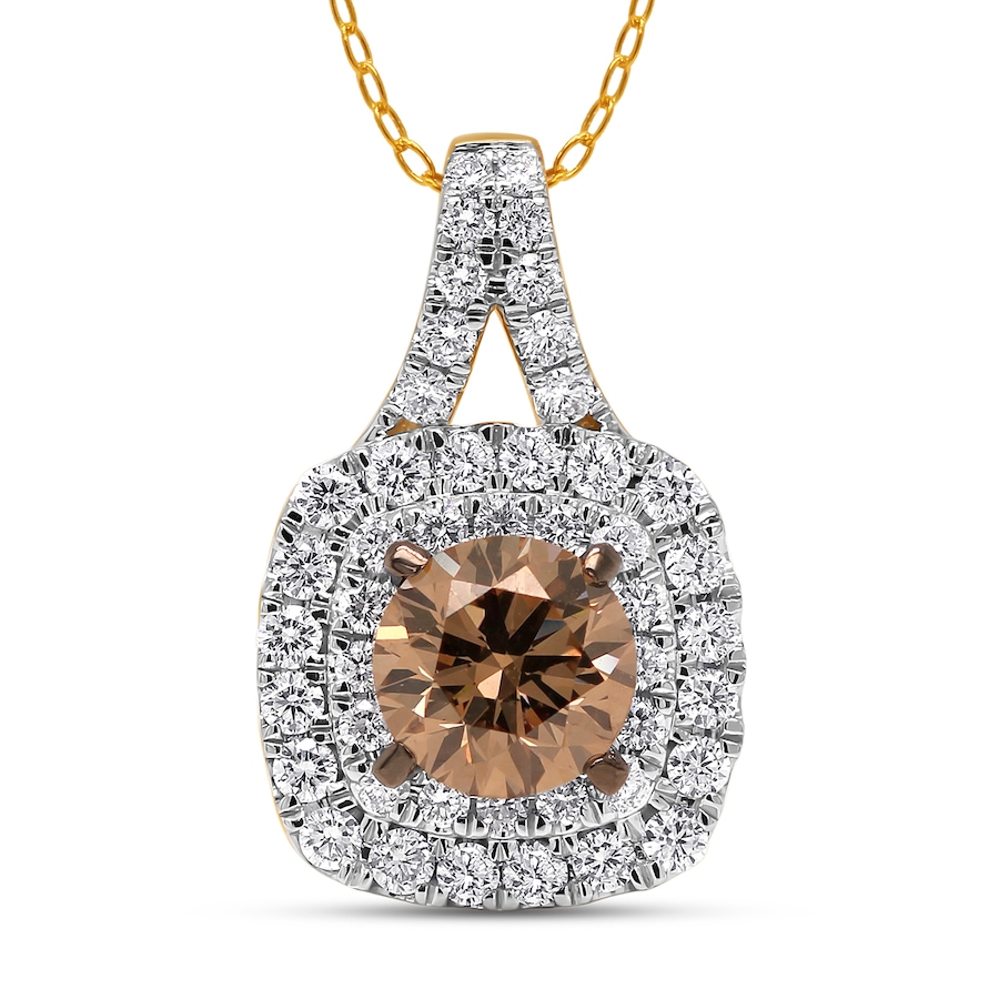 Image 726315_YGL.jpg, Product 726-315 / Price $2,199.99, EVERA Diamonds 14K Gold 1.75 av. ctw Champagne and White Diamond Pendant with Chain from Evera Diamonds on TSC.ca's Jewellery department
