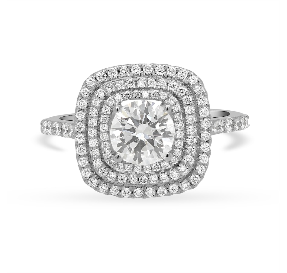 Image 726327.jpg, Product 726-327 / Price $7,999.99, EVERA Diamonds 14K White Gold 1.50 av. ctw Diamond Cushion Shape Ring from Evera Diamonds on TSC.ca's Jewellery department