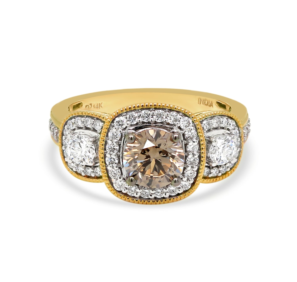 Image 726330_ALTMORE1.jpg, Product 726-330 / Price $1,999.99, EVERA Diamonds 14K Gold 1.72 av. ctw Champagne and White Diamond Ring from Evera Diamonds on TSC.ca's Jewellery department