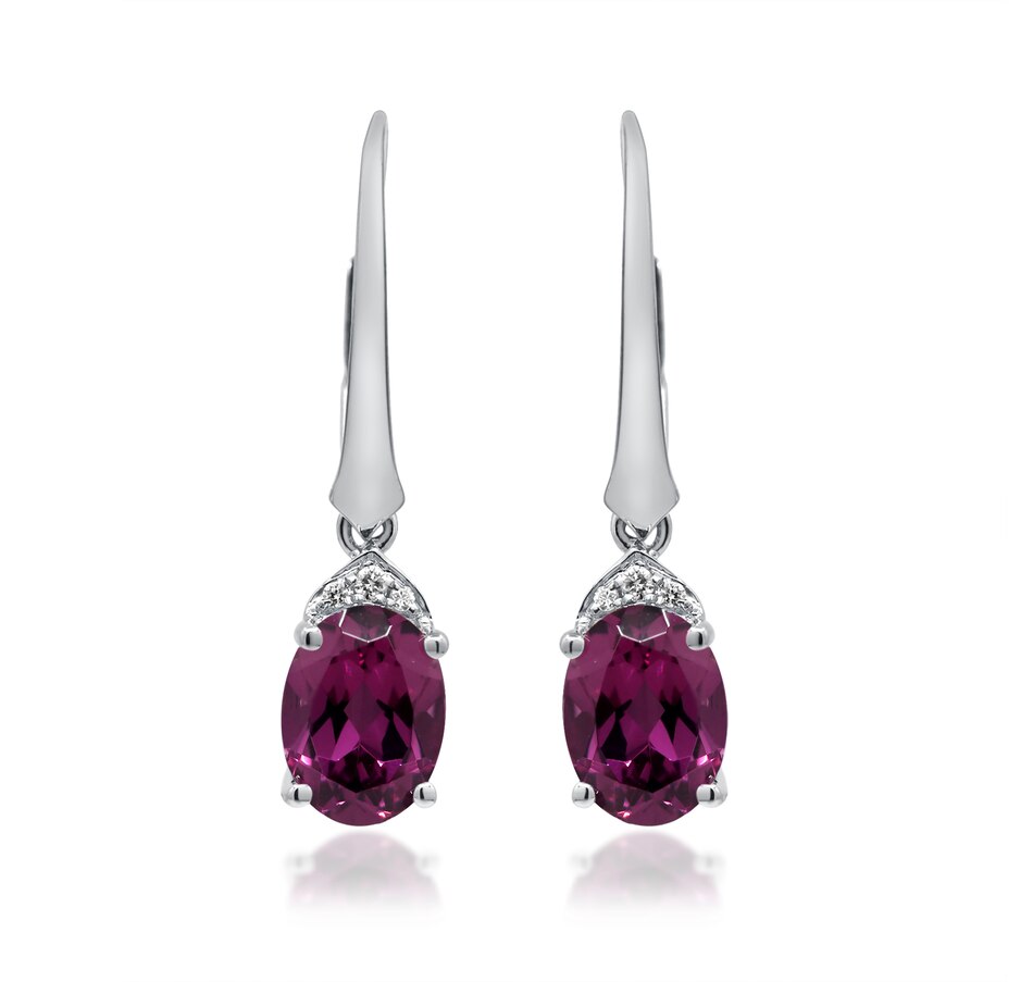 Image 726397.jpg, Product 726-397 / Price $749.99, Cirari 14k White Gold Rhodolite & Diamond Drop Earrings from Cirari on TSC.ca's Jewellery department
